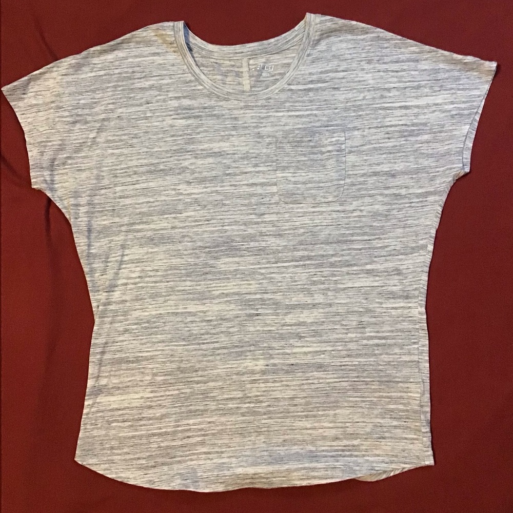 BCG Blue Spacedye Women's Cap Sleeve Tee